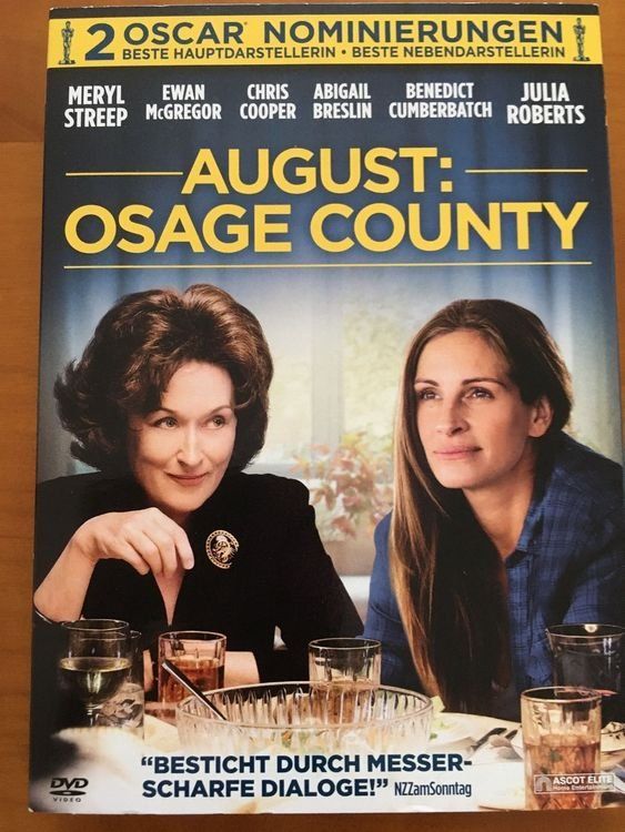 Alle DVDs: AUGUST - OSAGE COUNTY     Julia Roberts      ==> SAMMELPORTO – Gebraucht aus Romanshorn von L-DVD