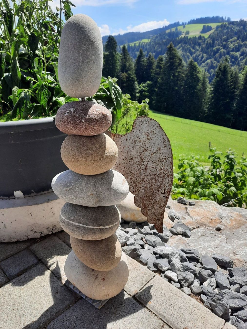 Sculture & Statue: Steinsäule Engel Steinskulptur – Nuovo (secondo la descrizione) da Wattwil venduto da Parase 1