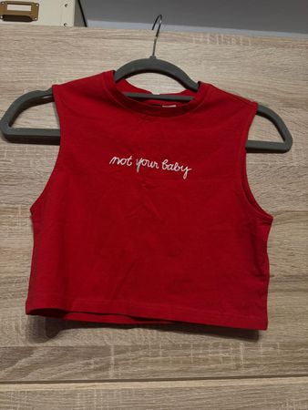 Crop top rouge