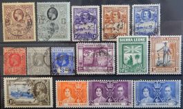 Sierra Leone British Lot mit alten Werten II