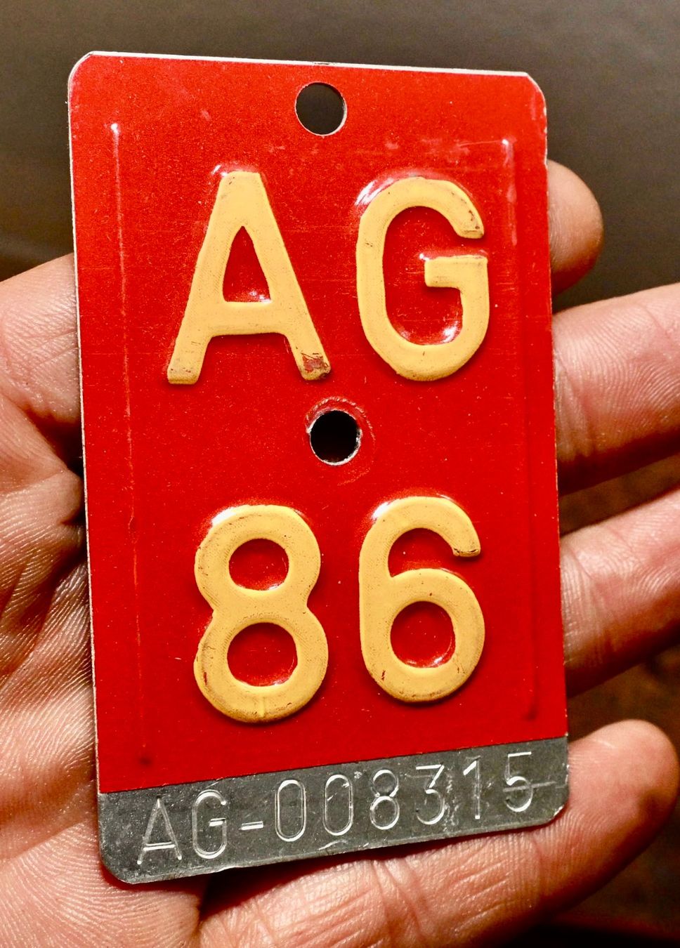 Ecriteaux: Velonummer AG 86 - Aargau 008315 – D'occasion à Pfaffhausen par mono_rec 1