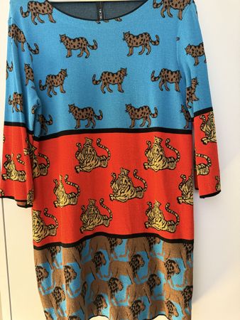 MARCCAIN kleid Damen Grösse N4 mit Raubtierprint
