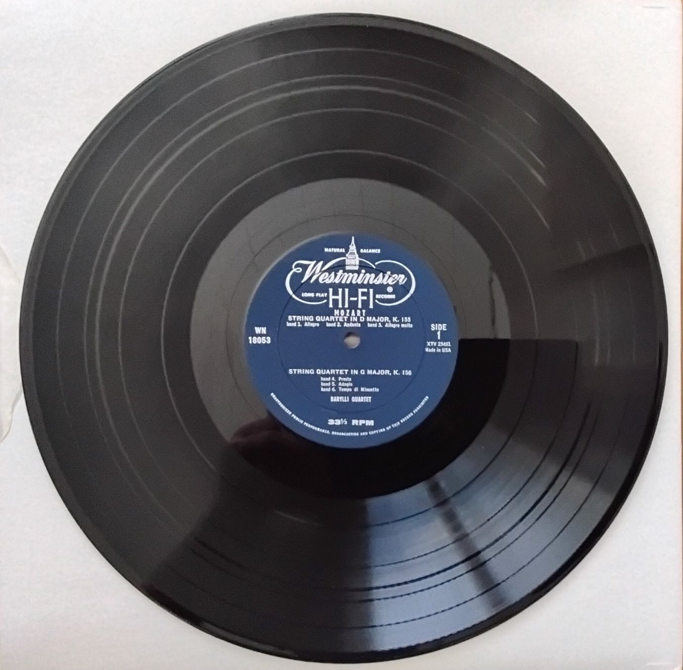 Vinyles: Mozart Barylli Quartet String Quartets K.155/158 Westminster – D'occasion à Lohn-Ammannsegg par analogis 5