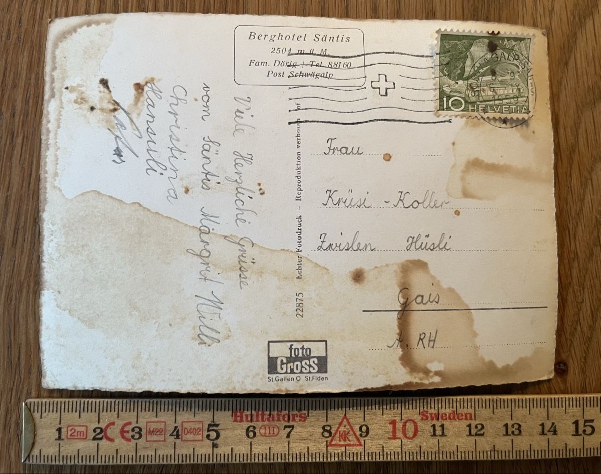 Cartoline postali: Antike Ansichtskarte Appenzeller Säntis – Usato da Waldstatt venduto da Cremschnitte 2