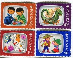 Briefmarken Zeichentrickfilme. Polen