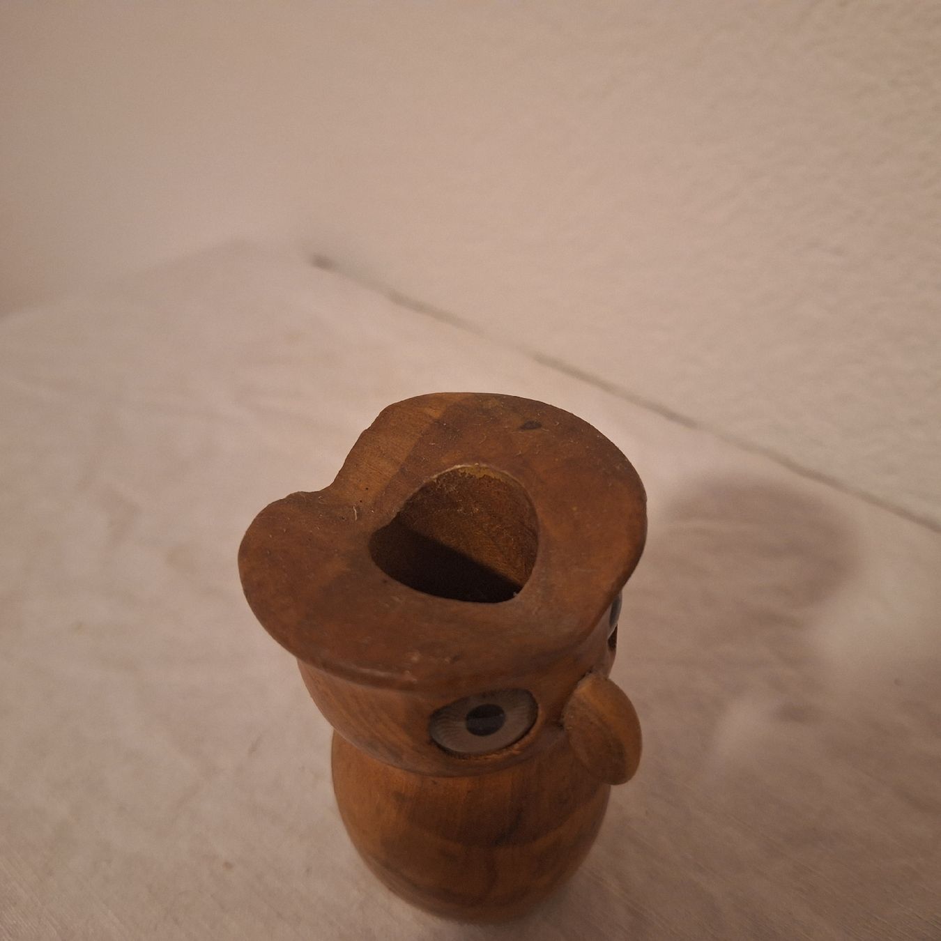 Alle Dekorationen: Versand möglich. Vintage Eule, Olivenholz Spiessli- Dösli – Gebraucht aus Winterthur von Goldpipau 6