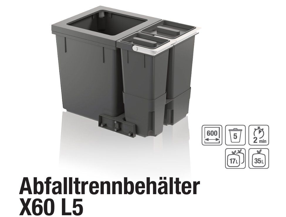 Müllex Abfalleimer: 085 Müllex Abfallsystem X60 L5 – Neu (gemäss Beschreibung) aus Derendingen von Meisterstuecke 1