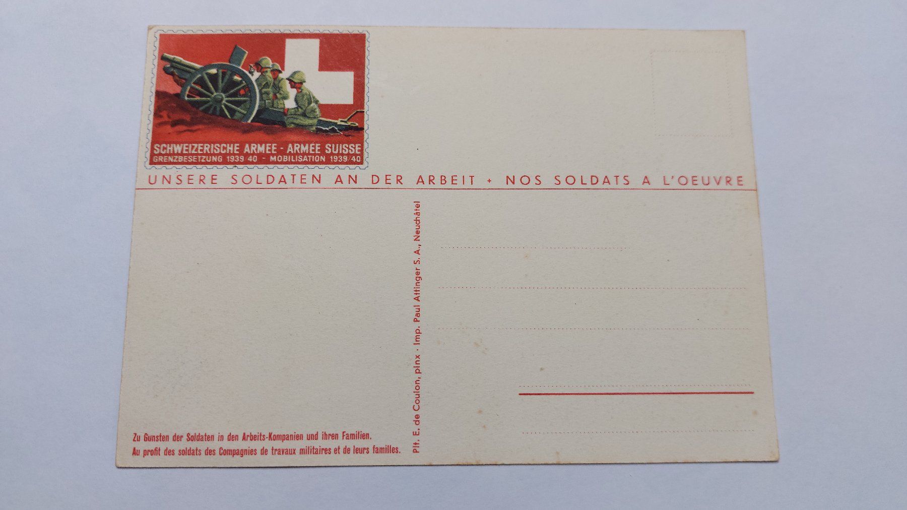 Cartoline postali: Schweizer Armee Postkarte Grenzbesetzung 1939 /40 – Nuovo (secondo la descrizione) da Dornach venduto da Lok-Service-56 1