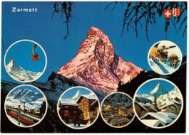 Zermatt - 7 Bild AK