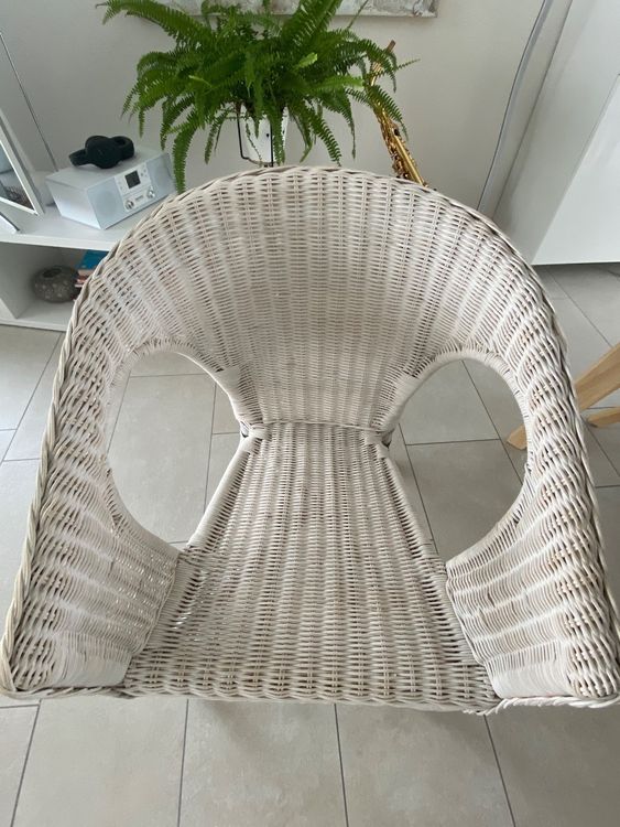 Korbsessel weiss neu Kaufen auf Ricardo