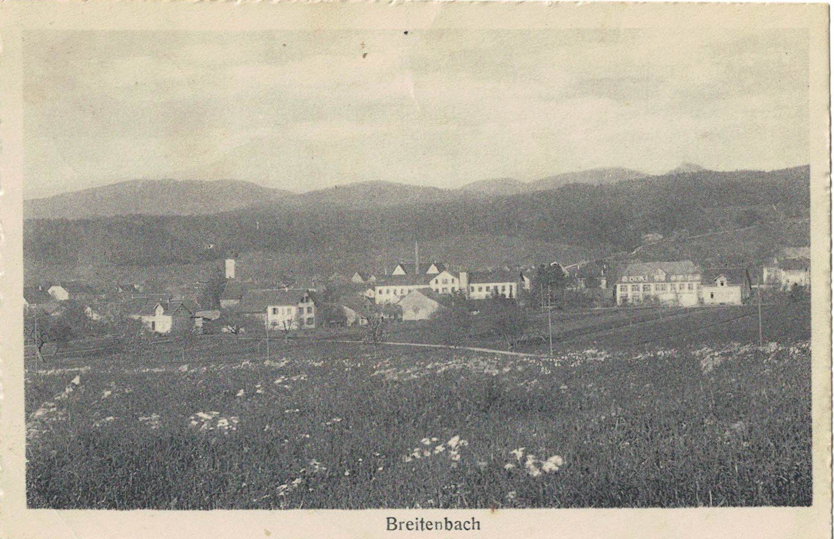 Cartoline postali: Breitenbach SO Ortsansicht , 1921 – Usato da Solothurn venduto da Bepposol