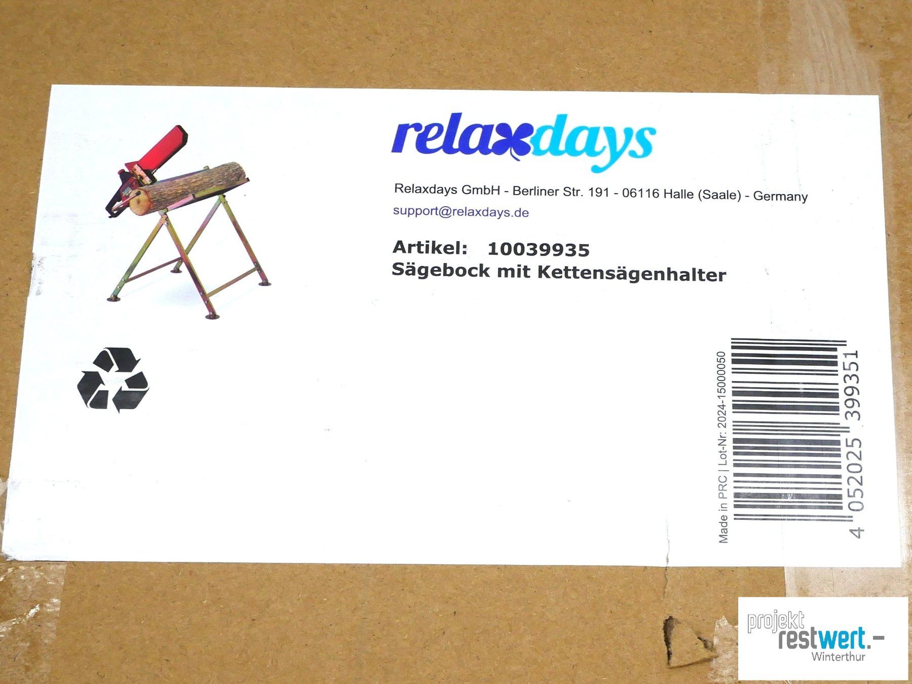 Altro in Utensili da giardino: RELAXDAYS -  Sägebock mit Kettensägenhalter – Nuovo (secondo la descrizione) da Winterthur venduto da Restwert_Winterthur 6