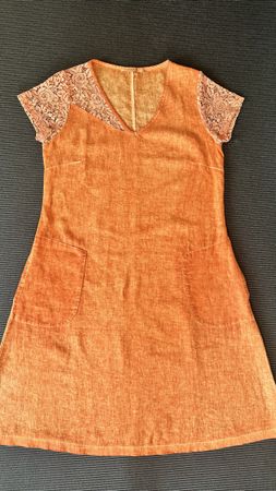 Robe d'été  en lin orange Maloka, taille M
