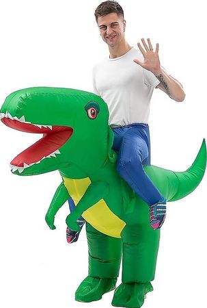 Aufblasbares Dinosaurierkostüm & Abenteurerhut, Verhandelbar