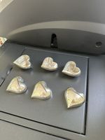 6 Villeroy und Boch Herz Schalen silberfarben gebraucht