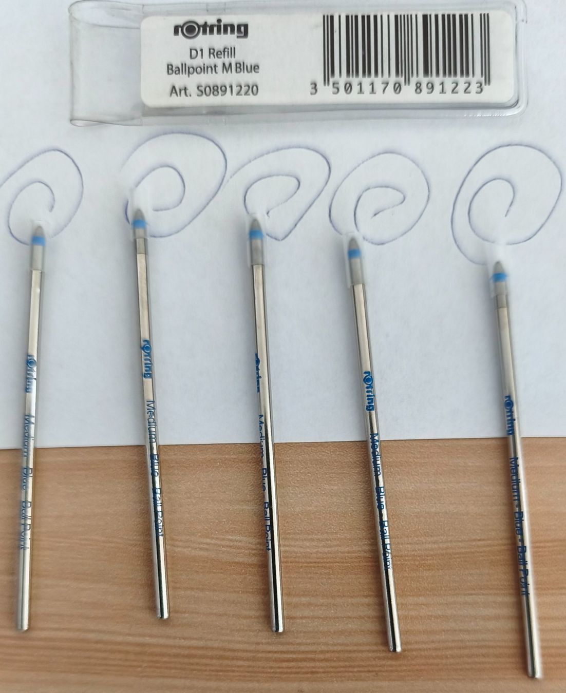 Rotring Stifte & Marker: Rotring Ersatzminen D1 Refill Ballpoint M Blau, – Neu und originalverpackt aus Zürich von Tanteemma369 3