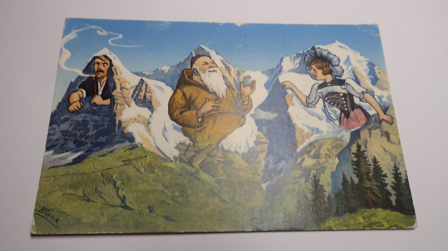 Cartoline postali: Eiger Mönch und Jungfrau  1949 – Usato da Cormoret venduto da Pascalll2001 1