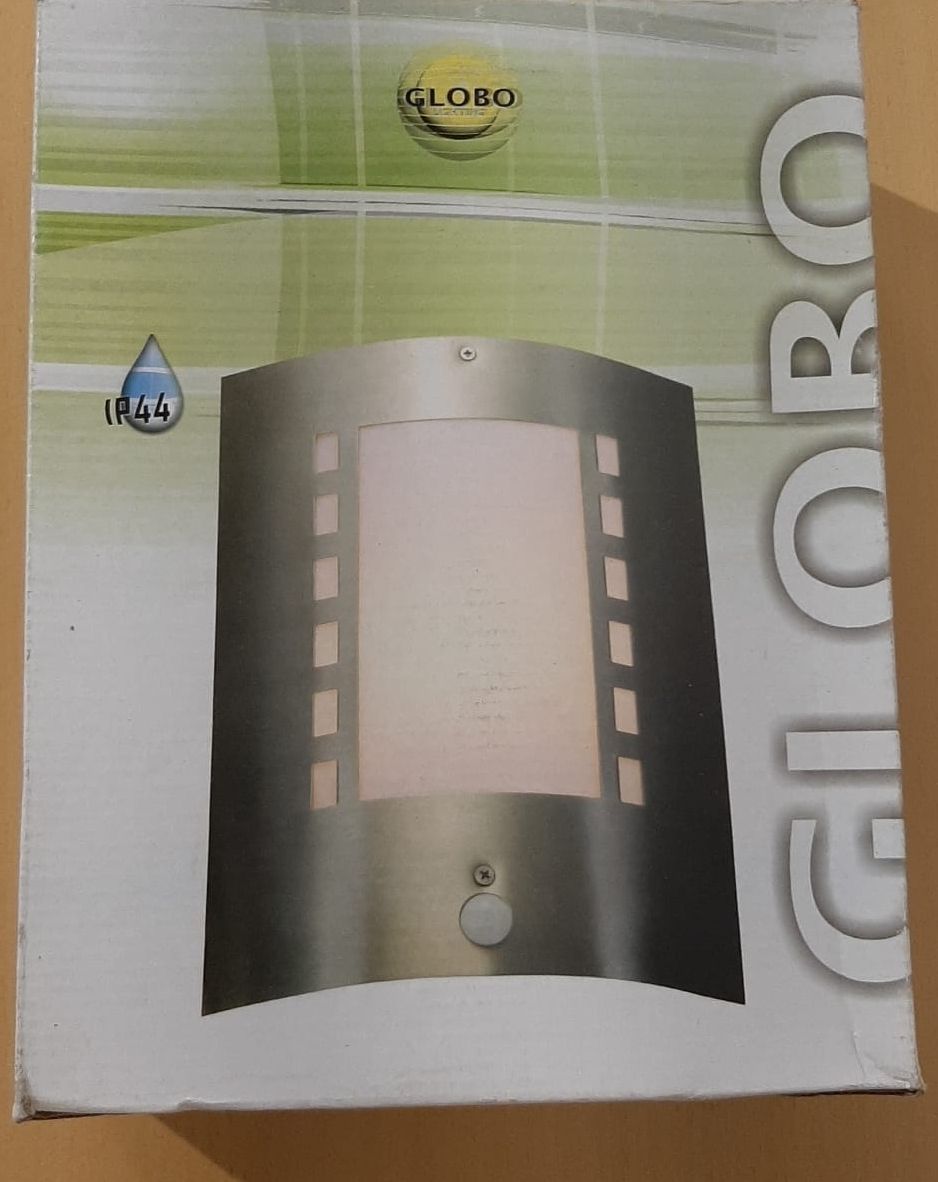Lampade: Wandleuchte GLOBO IP44 Edelstahl neu – Nuovo e nell'imballaggio originale da Safenwil venduto da Leo.87. 1