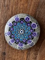 Handbemalter Mandala-Stein, Deko, Glücksbringer, Geschenk