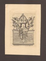 Ex-libris héraldique Leodegar II Scherer, abbé d'ENGELBERG