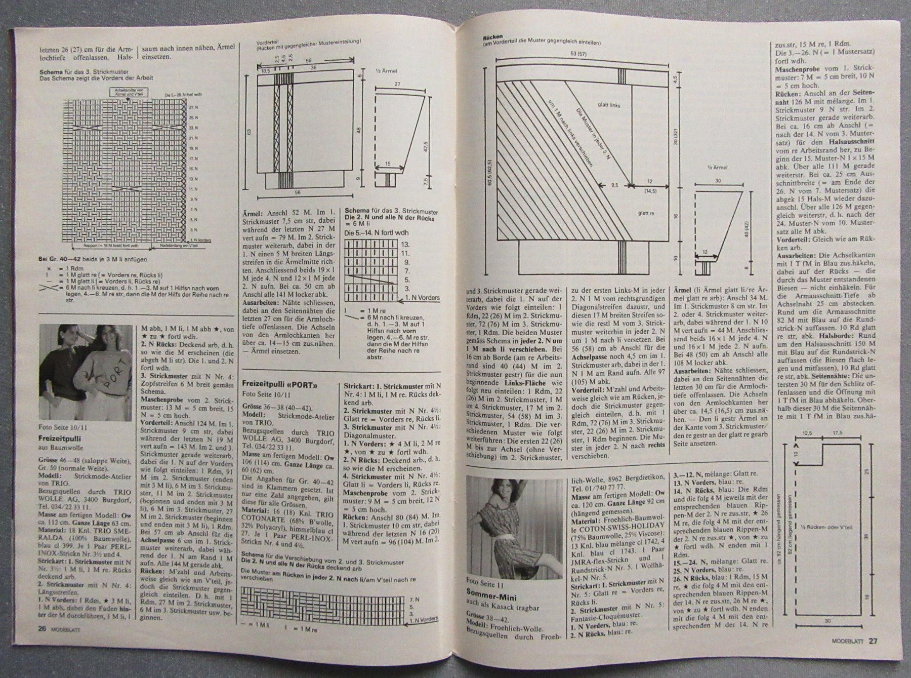 Riviste & Magazine: Modisches Stricken - modeblatt Sonderheft Nr. 159 – Usato da Auenstein venduto da Padabimbim 6