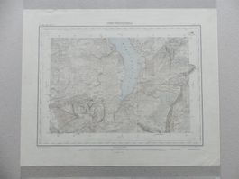 Ungefaltet Landkarte Inn. Wägital 1943 Innerthal Kanton SZ