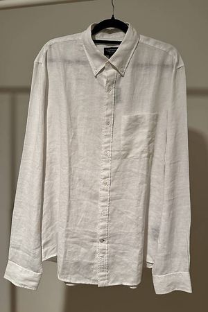 Camicia CLUB MONACO 100% lino bianco  Taglia M  NUOVA