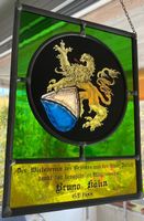 Wappenscheibe Bruno Kälin mit Wappen Zürich 20 x 25 cm