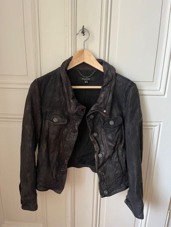 Muubaa Veste en cuir noir - Muubaa Black leather jacket