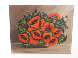 Acrylmalerei „Roter Mohn“ 39.5 x 49.5 cm