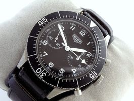 Heuer Bundeswehr chronographe 1550 SG super luminar 1970