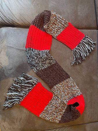 HANDMADE warmer Schal tunesisch gehäkelt, 160x18cm