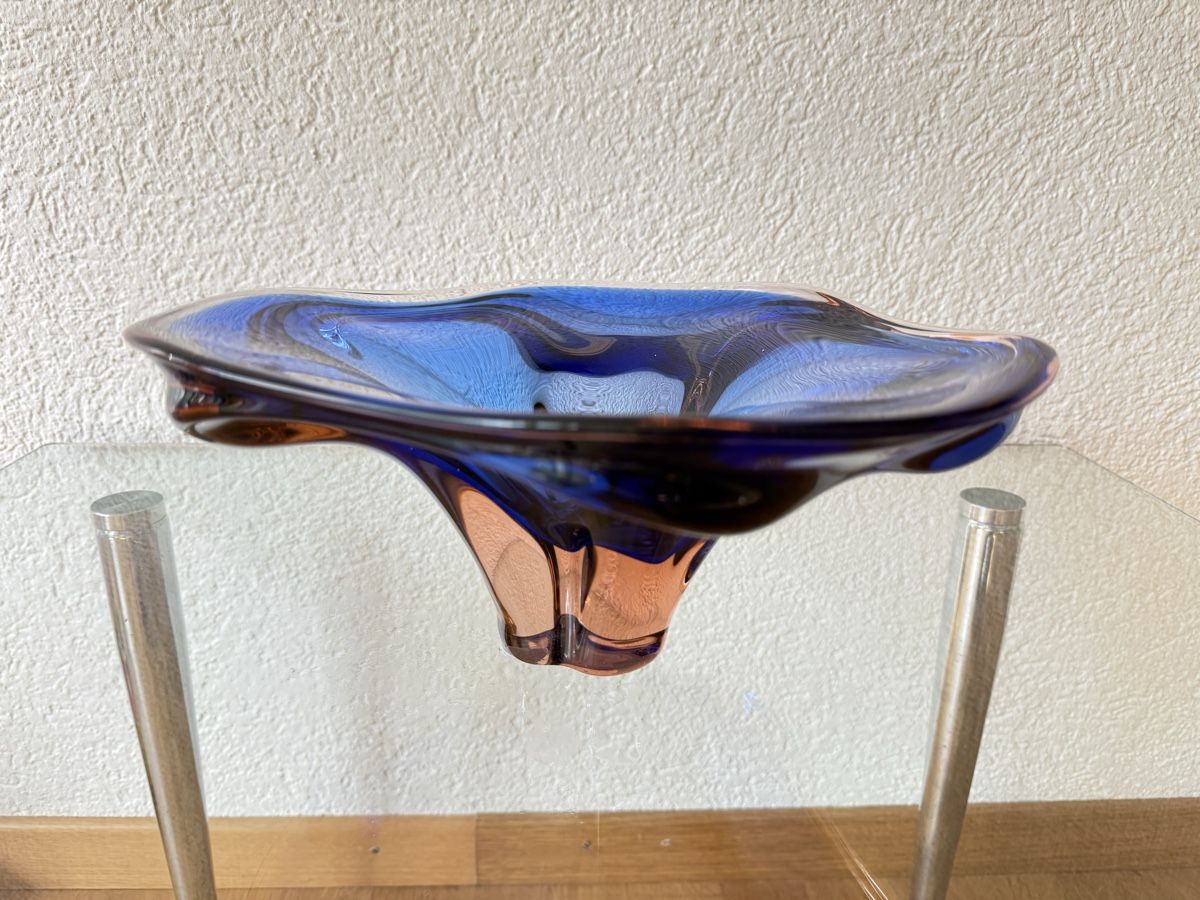 Ciotole: Glasschale blau Designobjekt Glaskunst – Usato da Bern venduto da Delamer 1
