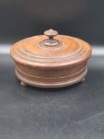 Antike gedrechselte Holzbox Viktorianisch/Edwardianische Ära