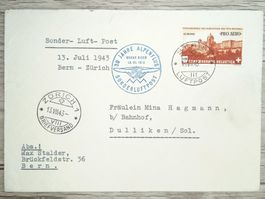 TR72 Enveloppe + Timbre Suisse 1943