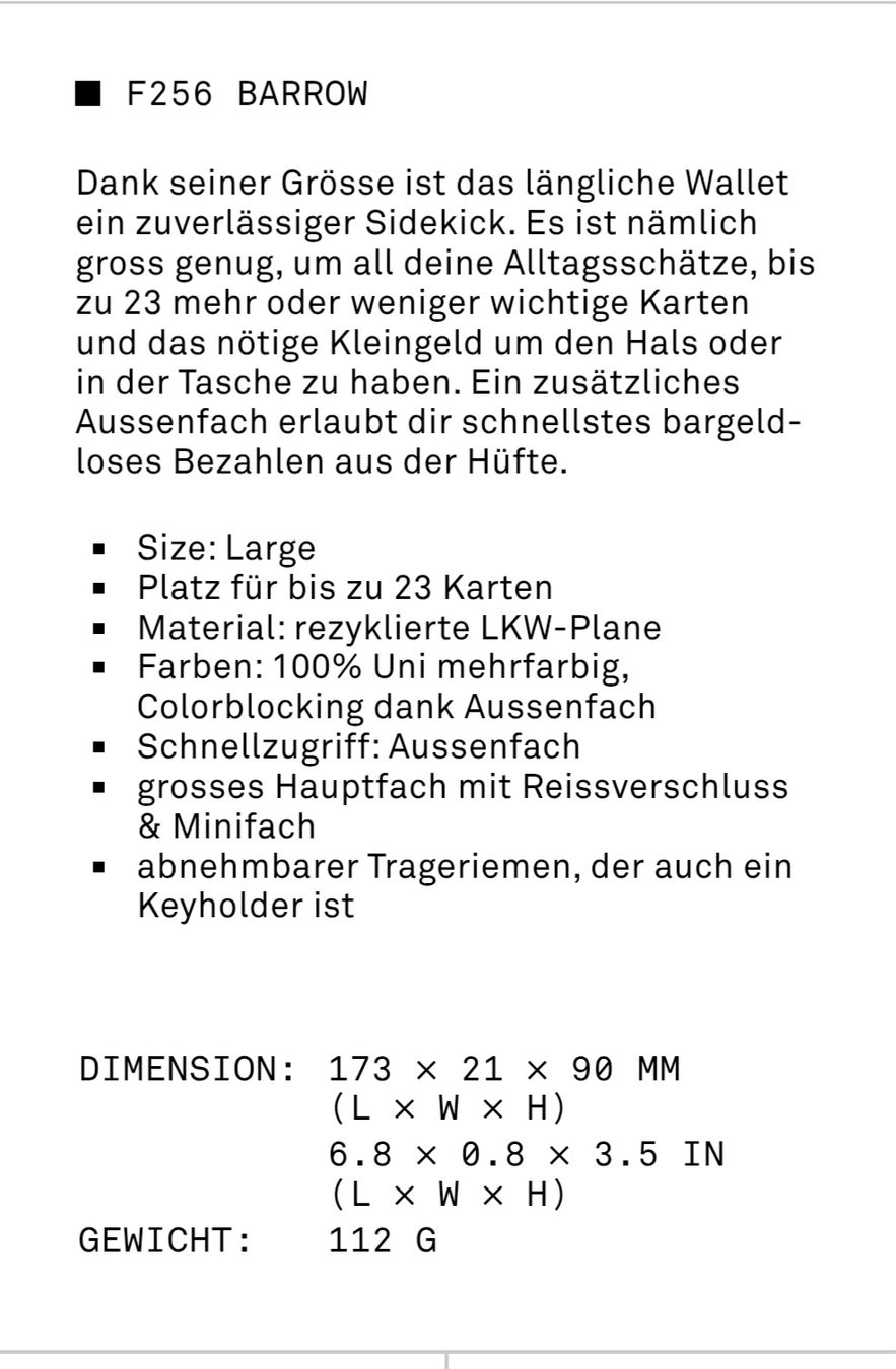 Brieftaschen: Freitag   F256 Barrow – Neu (gemäss Beschreibung) aus Summaprada von 23687 1