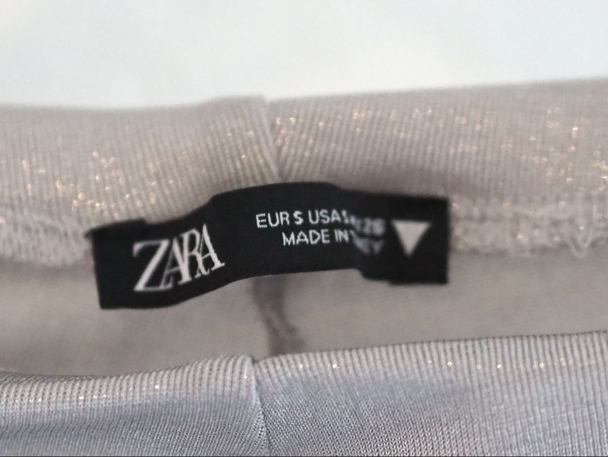 Zara Pantaloni: Zara Silberne Leggings Glitzer Stretch Gr. S – Nuovo (secondo la descrizione) da Neftenbach venduto da litta_00 2