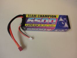 LiPo Akku Team Champion 6500 - 7.4V | 55C | T Stecker