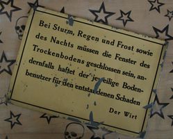 Blechschild "Sturm, Regen & Frost"