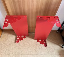 2 Wandregale rot Ekby Viktor, 75x28x20 Metall&Holz gebraucht