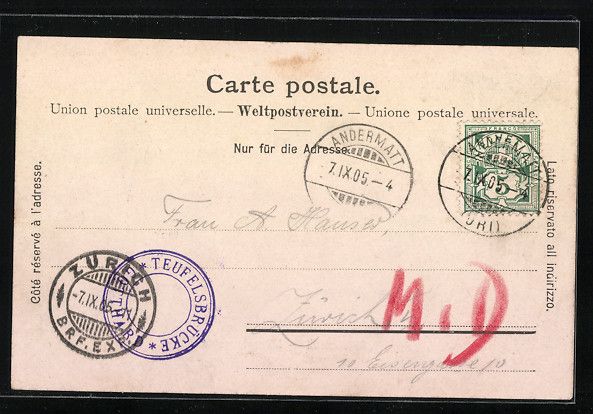 Cartoline postali: Andermatt, Blick auf die Kriegskaserne – Usato da Berlin venduto da bartko-reher 1