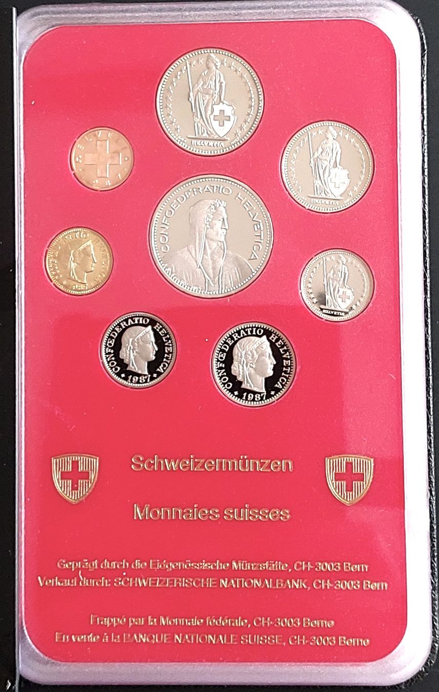 Tutti le monete: CH - Münzsatz 1987 pp – Nuovo (secondo la descrizione) da Arch venduto da repros 3