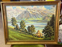 MARTIN Eugène-Louis 1880-1954 Thunersee Spiez signiert