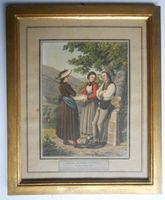 Costumes du Canton de Fribourg. Kol. Aquatinta von Reinhard.