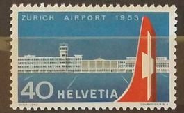W) 313, Flughafen Zürich, postfrisch Kt 9.-