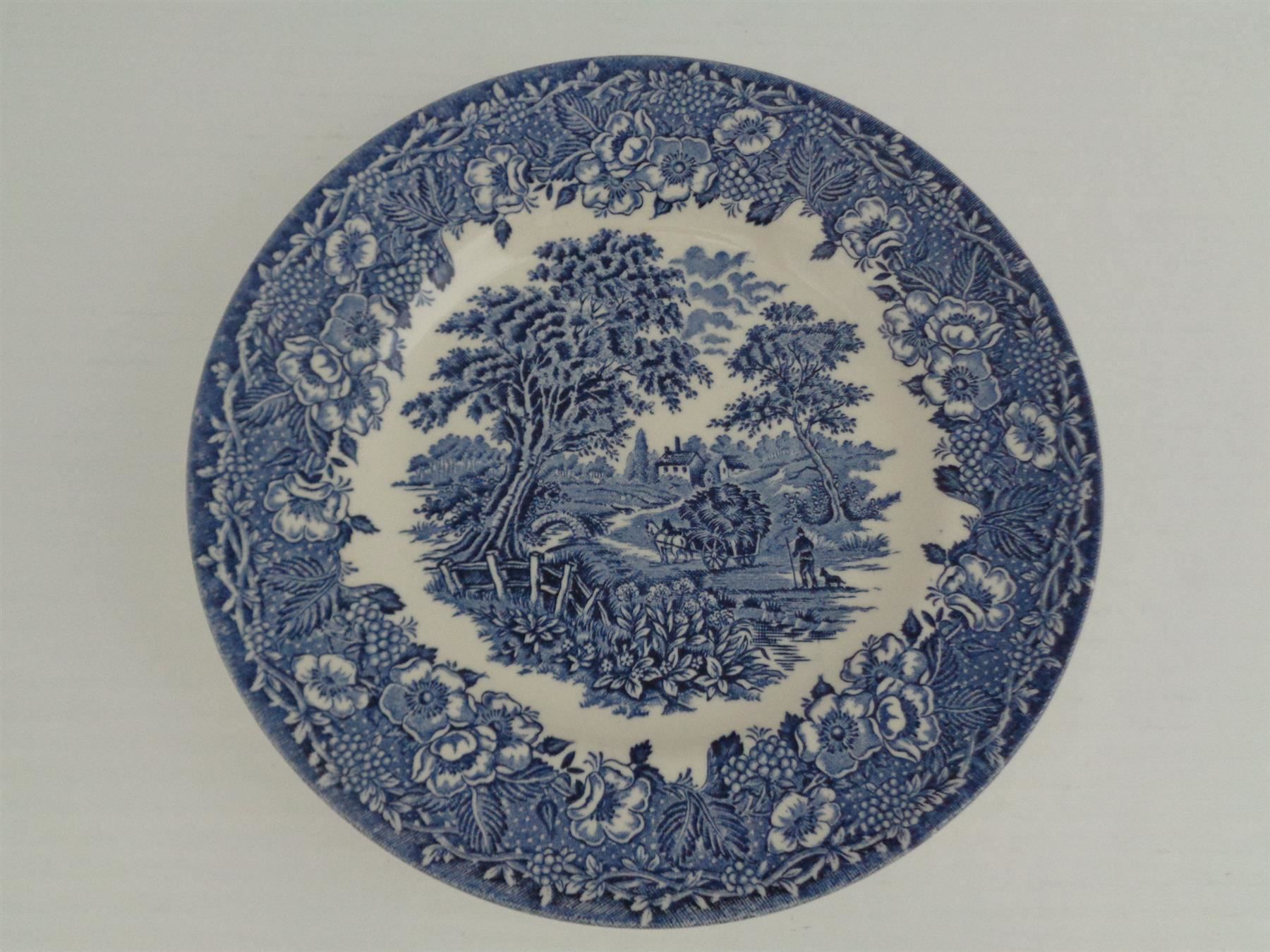 Teller: 6 Dessertteller - Ironstone England blau – Gebraucht aus Chur von omonia 6