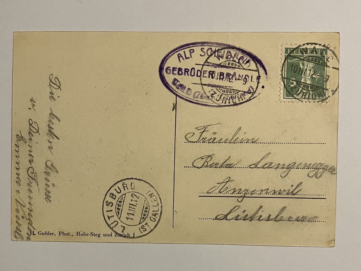 Cartes postales: Alte Ansichtskarte Alp Scheidegg, Wald, 1912 – D'occasion à Bauma par Baumer71 1