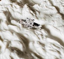 GIA Diamant Solitärring 1.11 ct F/VS1 Cushion 18K Weissgol