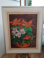 Aquarell Blumenstillleben signiert "Büme" (1985)