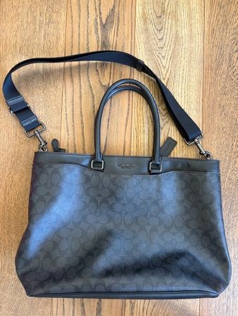 Schwarzes Coach Signature Canvas